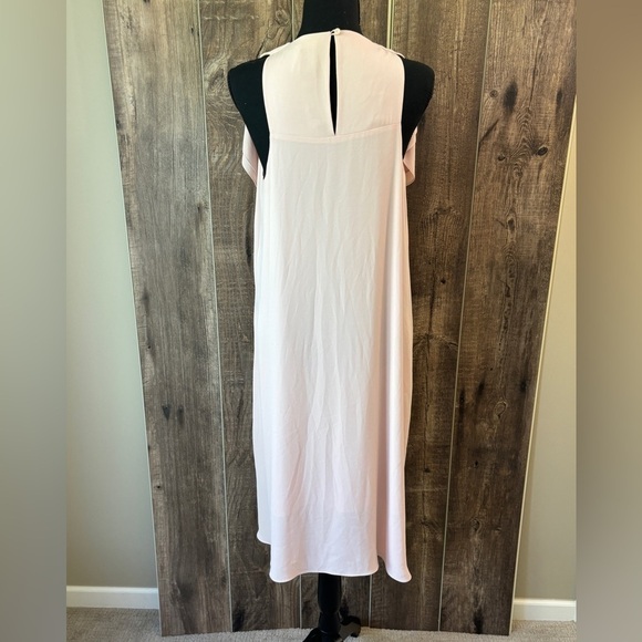 BCBGMaxAzria Dusty Pink Asymmetrical Ruffle Mini Dress Women's Size Medium - Picture 10 of 15